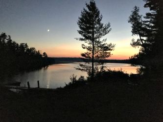 Sunset, Western Maine Hut Hike 