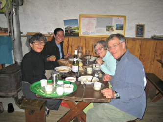 Dinner at Refuge d'Entre le Lac