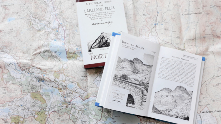 map and guidebooks of Wainwright's Fells