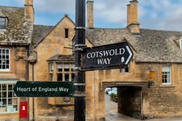 Footpath sign Cotswold Way