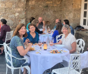 Outdoor dinner Mare a Mare trek across Corsica
